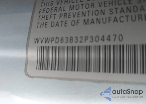 2002 Volkswagen Passat Gls from USA, damaged, VIN WVWPD63B32P304470